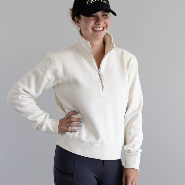 Michelle Half Zip in Salt